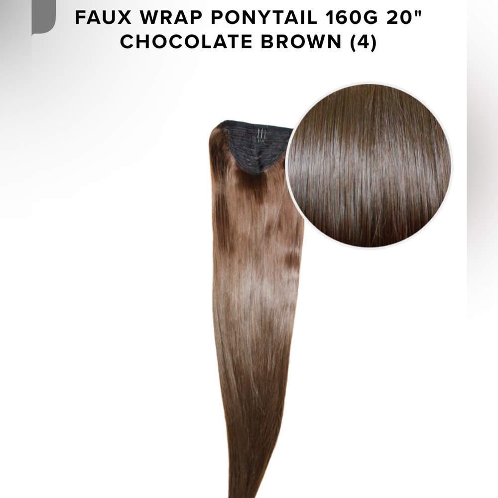 Bellami wrap ponytail chocolate brown new